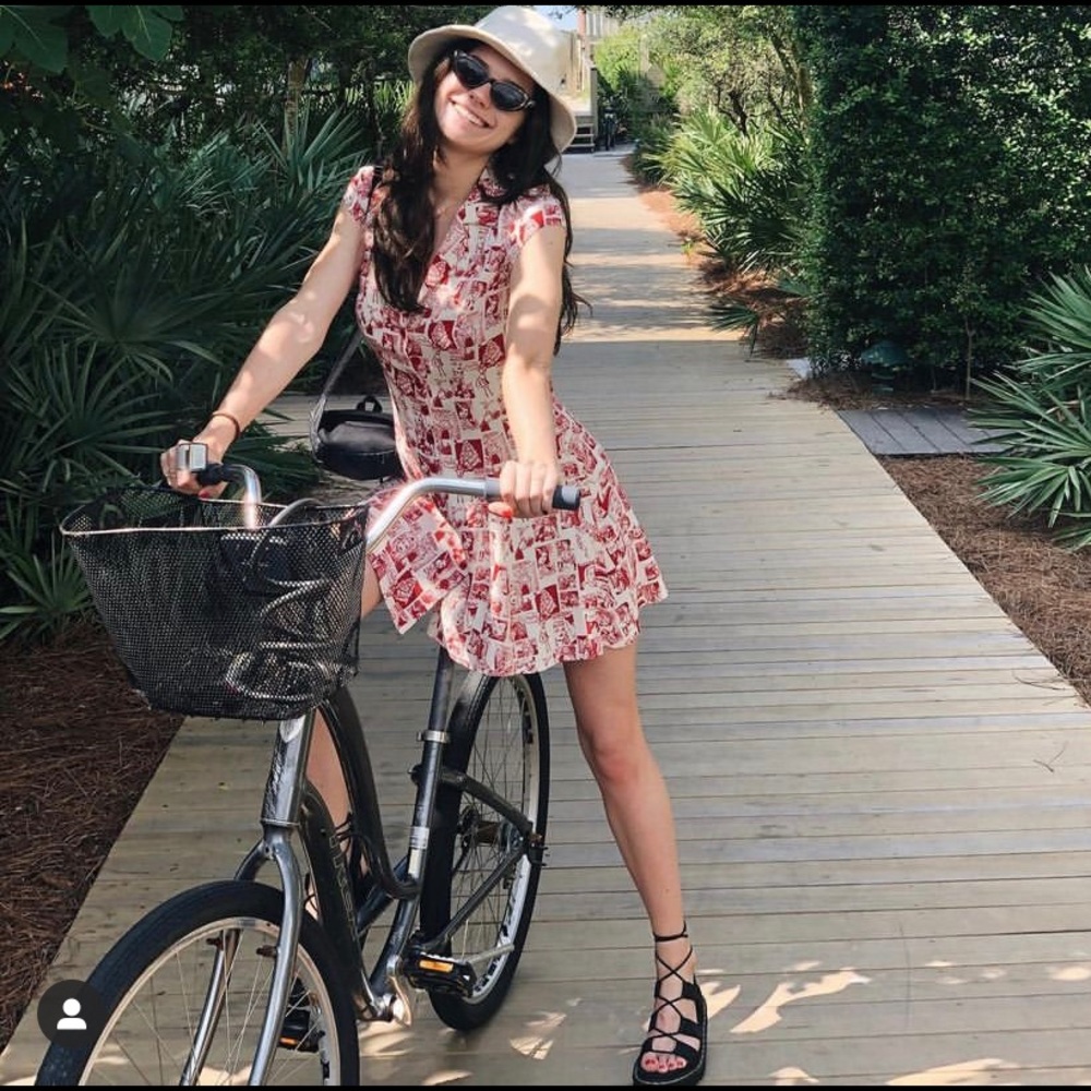 Reformation Comic Print Mini Dress